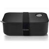 Yoko Design 1386 - Scatola per il pranzo ermetica in plastica, 19.5 x 6.8 x 12.2 cm, Nero