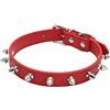 Yiwong Collare Rivetto Regolabile, Collare per Cani con Rivetto a Chiodo Proiettile, Collare per Cane in Pelle con Borchie