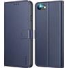 Ganbary Cover compatibile con iPhone SE 2022 5G/SE 2020/8/7, Premium Pelle PU Portafoglio Libro Custodia per iPhone SE 2022/SE 2020/8/7 [Protezione Completa] [Slot Scheda] [Funzione Supporto] - Blu