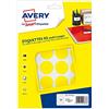 AVERY - Confezione da 240 pastiglie gialle autoadesive, diametro 30 mm