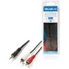 Valueline VLAB22200B100 Cavo Adattatore, Audio Jack Stereo Maschio 3.5 mm a 2xRCA Maschio, Lunghezza 10 m, Nero