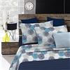 Italian Bed Linen Set Lenzuola Letto Matrimoniale, Made in Italy, Microfibra - Completo Letto, Lenzuolo sotto con angoli 170x200, Lenzuolo Sopra e Federe, Soffioni Blu