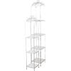 MIlani Home set di 2 scaffali stile provenzale in ferro verniciato g.27x27x162/p.22x22x125