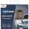 Cartrend Unitec 77780 - Set di 2 lampadine per fari anteriori H4 Xenon MegaWhite, 12V, 55W