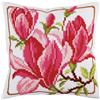 Collection D'Art Kit Cuscini/Magnolia FLOWERS/40 X 40, Multi, 40 x 40 cm