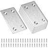 ZHIQIN 10 Pezzi Piastra In Acciaio Inox Staffa Angolare Piatta Staffa Heavy Duty Che Unisce Riparazione Piastra Staffa Dritta per Riparare Sedie Tavoli da Pranzo Letti, 60x38mm