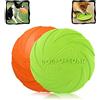 WELLXUNK Frisbee Giocattolo,2 pezzo Frisbee per Cani,Frisbee di Gomma,Addestramento Facile da Trasportare Disc Dog, per Cani Giochi Outdoor Dog formazione Fetch Toy