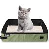 Qanye Lettiera Pieghevole, Grandi Lettiere per Gatti, Lettiere per Gatti Pieghevole, Cat Litter Box, Toilette Portatile per Gatti, per Viaggi All'aperto con Animali Domestici