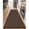 COLOR&GEOMETRY 10mm Tappeto da Cucina Antifatica - 44x150cm, Impermeabile, Antiolio e Antiscivolo, Imbottitura Morbida in Memory Foam, Ideale per Zona Lavello e Piano Cottura, Marrone