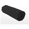 Home Linge Passion Lenzuolo con angoli, 100% cotone, 57 fili/cm², dimensioni 180 x 200 cm, colore nero, berretto 25 cm, trama fitta, morbido, traspirante, lavabile