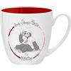 GRUSS & CO 45493 - Tazza anti-stress per cuochi, 45 cl, idea regalo, in porcellana New Bone Cina, 9,5 cm, colore: rosso