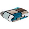 Gözze - Coperta Morbida, Sensazione Cashmere, Tessuto Spesso 500 g/m², Antigua, 100% Microfibra, 150 x 200 cm - Acqua/Tortora/Blu Petrolio