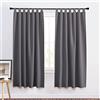 PONY DANCE Tende Oscuranti Corte per Interni 2 Pezzi 140x160 CM Tende Termiche Isolanti per Finestre Piccole Curtains Camera da Letto con Passanti, Grigio