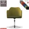 Elleci Office Blitz Poltroncina girevole base disco diam.470 in acciaio inox rivestimento TESSUTO MINI class 1 IM