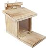 Windhager Mangiatoia per mangiatoie con scoiattolo, mangiatoia, mangiatoia, stazione di noce, aiuto per l'inverno, scatola per il cibo in legno 05586