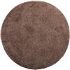 Brandsseller Tappeto da bagno Ø 60 cm Tappetino da bagno Zerbino da bagno Tappeto da doccia rotondo in ciniglia antiscivolo assorbente lavabile in lavatrice - Taupe