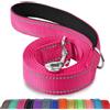 Joytale Guinzaglio per Cani,1.8m x 2cm,Doppia-faccia Catarifrangente Guinzaglio per Cane Imbottito con maniglia, Guinzaglio Addestramento per Cani di Taglia Piccola Media,Rosa Caldo