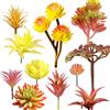 Cayway 11 Pz Succulente Piante Artificiali Colori Misti Piante Grasse Finte Decorative Uncotted Faux Flower Succulente per Parete DIY Home Decor