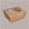 IMBALLAGGI ALIMENTARI 50 Box Alimenti Piccolo Asporto Carta Marrone Finestra 130x110H65
