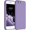 kwmobile Custodia Compatibile con Apple iPhone 6 / 6S Cover - Back Case per Smartphone in Silicone TPU - Protezione Gommata - lavanda lilla