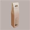 LUCGEL 10 Pz Scatola Astuccio Porta 1 Bottiglia 750 ml Olio Vino in Cartoncino Avana con finestra 90x90H385mm