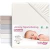 babybay lenzuolo con angoli babybay jersey deluxe adatto ai modelli Maxi, Midi, Boxspring, Comfort e Comfort Plus, Bianco sporco, 89 x 50 cm (1 confezione)