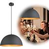 Globo Lampada a sospensione, stile retrò, per sala da pranzo, colore nero, oro, industriale, per sala da pranzo, 41 cm, altezza 120 cm, attacco E27)