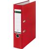 Leitz - Raccoglitore con meccanismo a leva, dorso: 80 mm, apertura a 180°, in plastica Cartelletta - dorso 80 mm rosso