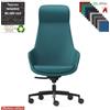 Elleci Office Metropolitan Poltrona direzionale con oscillante multiblock base nylon rivestimento tessuto MADRID class 1IM