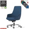 Elleci Office Metropolitan Poltrona semi-direzionale con oscillante multiblock base alluminio tessuto MADRID class 1IM