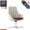 Elleci Office Metropolitan Poltrona semi-direzionale girevole base 4 razze alluminio tessuto MADRID class 1IM