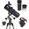 Celestron telescopio 114/1000 Newton ASTROMASTER 114EQ(228x) + Adattatore smatphone Nexyz - CE31042