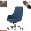 Elleci Office Metropolitan Poltrona semi-direzionale con oscillante multiblock base alluminio tessuto Angel class 1 IM