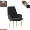 Elleci Office Metropolitan Poltrona semi-direzionale, con base a 4 gambe in legno frassino verniciato naturale tessuto Angel class 1 IM