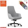 Elleci Office Metropolitan Poltrona semi-direzionale con oscillante multiblock base nylon ecopelle GAZEBO Class 1IM