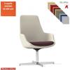 Elleci Office Metropolitan Poltrona semi-direzionale girevole base 4 razze alluminio ecopelle GAZEBO Class 1IM