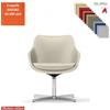 Elleci Office Metropolitan Poltroncina girevole base a 4 razze in alluminio ecopelle GAZEBO Class 1IM