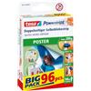 TESA POWERSTRIPS POSTER BIG PACK, ADHESIVO BLANCO, 96 PIEZAS