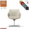 Elleci Office Metropolitan Poltroncina girevole base a 4 razze in alluminio TESSUTO KING FLEX class 1IM