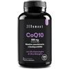 Zenement Coenzima Q10 200 mg - Ubichinone Puro al 100% - 120 Capsule Vegane di CoQ10 ad Alto Dosaggio - Fornitura di 4 Mesi - Ubichinone Fermentato Naturalmente - Olio Extravergine Oliva Biologico - Zenement