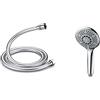 GRIFEMA, Flessibile Tubo Doccia, 1.5 M & , Doccetta Telefono Grande Con 5 Getti, Spruzzo Doccia Anticalcare