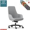 Elleci Office Metropolitan Poltrona semi-direzionale con oscillante multiblock base nylon ecopelle SECRET class 1 IM