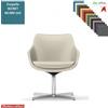 Elleci Office Metropolitan Poltroncina girevole base a 4 razze in alluminio ecopelle SECRET class 1 IM