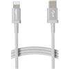 Amazon Basics Cavo di ricarica USB-C a Lightning, certificato MFi, in nylon intrecciato, per iPhone 13/12/11/X/XS/XR/8, 1.8 m, Argento