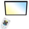 Briloner Leuchten 7081-015 - Pannello LED, plafoniera dimmerabile, con retroilluminazione, telecomando, 18 watt, 2400 lumen, colore: bianco/nero, 293 x 293 x 28 mm (L x P x A)