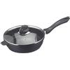 GSW Gaens Stahlwaren 415248 - Gourmet, padella con coperchio in vetro, 24 cm