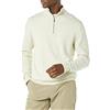Amazon Essentials Maglione con Cerniera sul Collo in Cotone 100% Uomo, Avorio, M