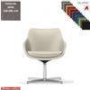 Elleci Office Metropolitan Poltroncina girevole base a 4 razze in alluminio TESSUTO MINI class 1 IM
