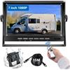 Podofo Retrocamera Auto AHD 1080P,7 Pollice LCD Schermo Monitor Telecamera Retromarcia IP69 Impermeabile Telecamera Posteriore Visione notturna per Camion/Camper/Furgone