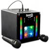 RockJam Macchina per karaoke Bluetooth ricaricabile RockJam da 10 Watt con due microfoni, spettacolo di luci ed effetti vocali